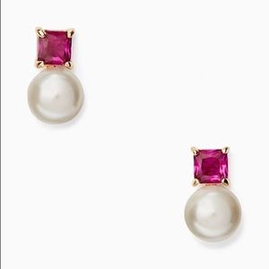 Kate Spade - little gem pearl and stone mini studs